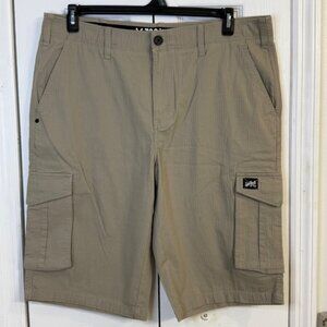 Vtg Zoo York Cargo Shorts Mens 36 beige Unbreakable Ripstop Skater Stretch Y2K